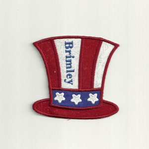 Your Name on Uncle Sam&#39;s Hat, Patch! Custom Made!