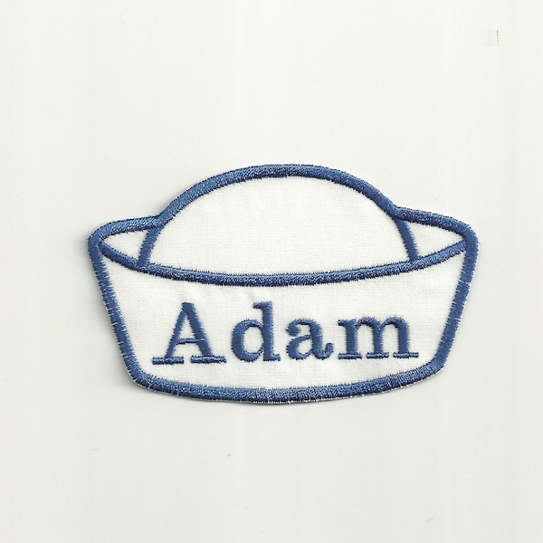 Your Name on a Sailor Hat Patch! Custom Made!