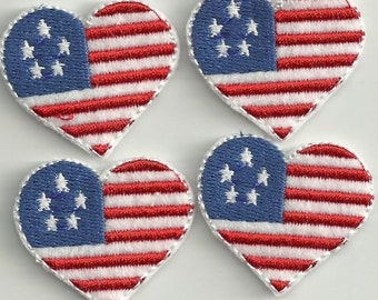 American Flag Heart Felties! Custom Made!