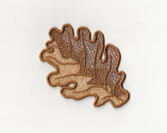 3" Lace Oak Leaf, Autumn Leaf! Custom Made Color!