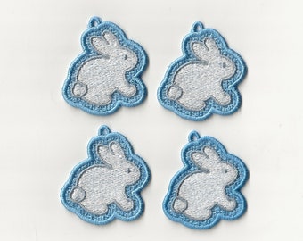 2" Bunny Charms, set of 4!