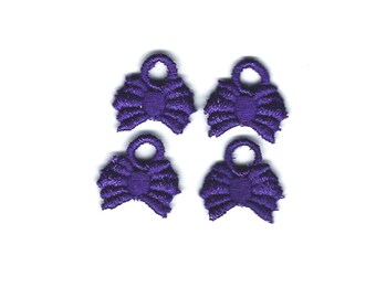 1” Bow/Ribbon Lace Charms, Set of 4 custom color!