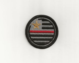 2.5" Thin Red Line Flag, Firefighter Responder Patch! Custom Made!