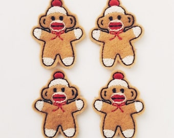 Sock Monkey Felties! Set of 4!