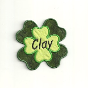 Your Name on a Four Leaf Clover, Patch! Custom Made!