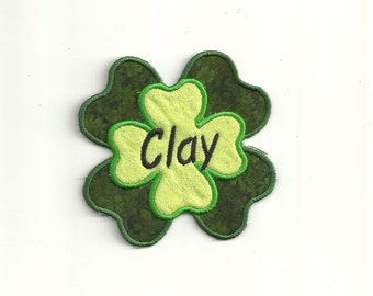 Your Name on a Four Leaf Clover, Patch! Custom Made!