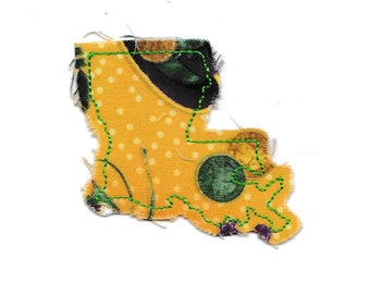 Distressed Louisiana State Patch! Small Custom Made!