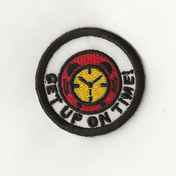 2" Get Up On Time Merit Badge, Patch! Any Color combo! Custom Made!