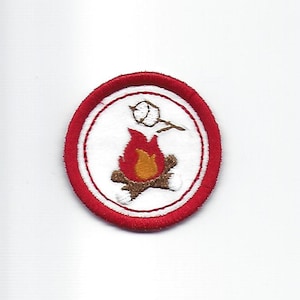 2&quot; Campfire cooking Merit Badge, Patch! Any Color combo! Custom Made!