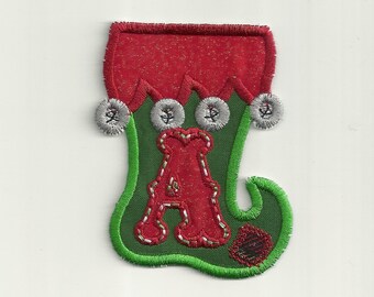 Your Initial on a Stocking Patch! Custom Made!