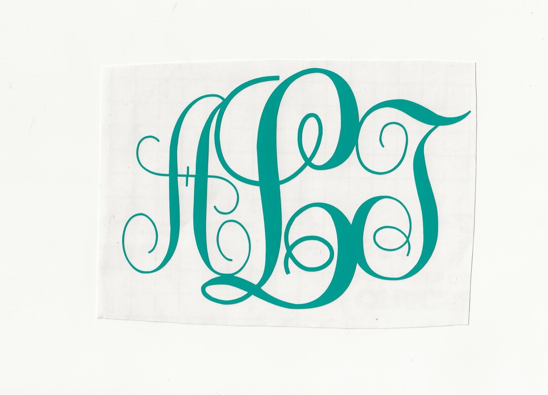Monogram Initials, Vinyl Decal! Multiple Sizes Custom Made! - Etsy