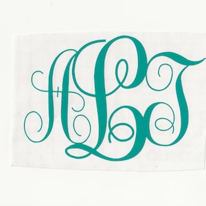 Monogram Initials, Vinyl Decal! Multiple sizes custom made!
