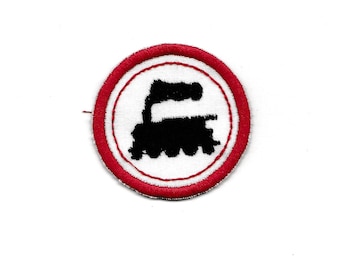 2" Train Badge, Patch! Any Color combo! Custom Made!