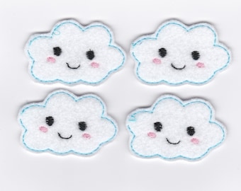 2.5" Kawaii Cloud felties, set of 4!