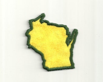 Small Wisconsin State Patch! Any Color! Custom Made!