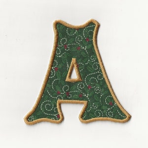 Christmas Holly Letter! 4&quot; any letter Custom Made!