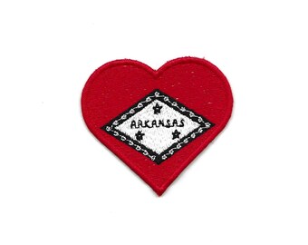 Arkansas Heart State Flag Patch Custom Made!