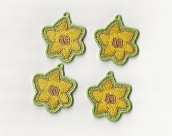 2" Flower Charms, set of 4!