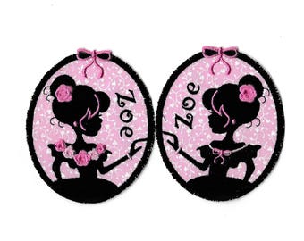 Personalized Victorian Cameo Silhouette Patch, Any Color Custom Made! F10