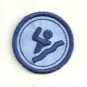 2" Swimming Merit Badge, Patch! Any Color combo! Custom Made!