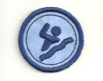 2" Swimming Merit Badge, Patch! Any Color combo! Custom Made!