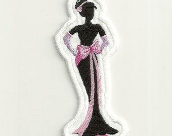 60's Formal Silhouette, Vintage Style Fashion Patch! Custom Made!
