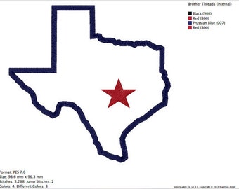 Personalized State Patch, Choice of 1 City Marked by Heart or Star, Custom Patches!