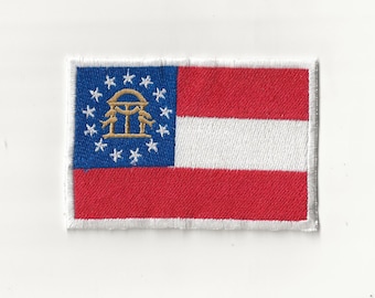 Georgia State Flag Patch Custom Made!