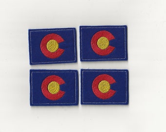 2" Colorado Flag Felties! Custom Color, Set of 4!