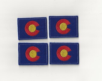 2" Colorado Flag Felties! Custom Color, Set of 4!