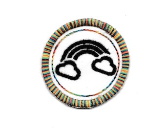 2" Rainbow Chasing Merit Badge, Patch! Any Color combo! Custom Made!