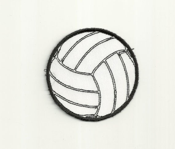 Volleyball Iron On Patches 1.0 inch diameter 10-pack Set Ups 