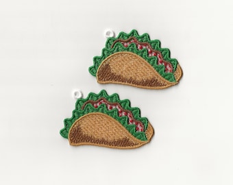 3" Taco set of 2, Lace Charm / Ornament, Custom Color!