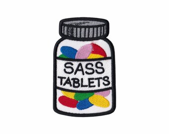 3.5" Sass Tablet Embroidey Patch!