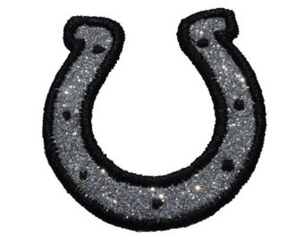 Horseshoe 1.9 " Iron On Brilliant NO MESS glitter PN23