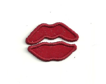 4" Kissing Lips Patch! Custom Made! AP36