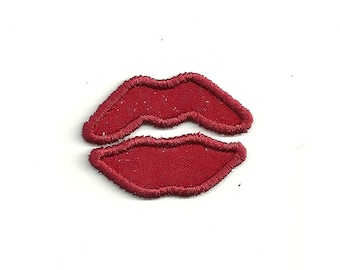 4" Kissing Lips Patch! Custom Made! AP36