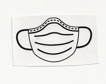 Mask Vinyl Decal! Multiple sizes custom made!