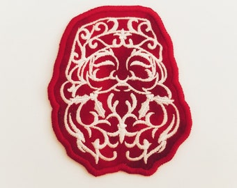 Scroll work Christmas Santa, Custom made Patch!