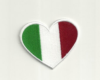 Italian Heart Flag Patch! Custom Made!
