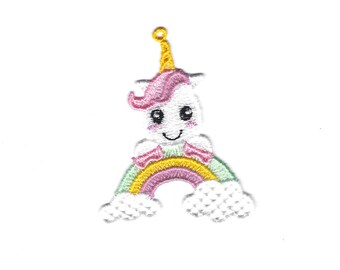 3" Unicorn Rainbow Lace Ornament/Charm!