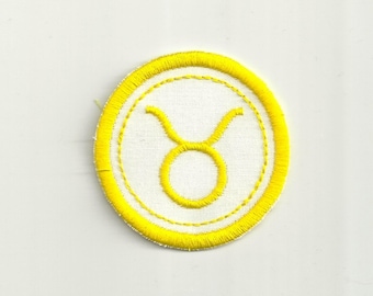 Zodiac Taurus Merit Badge, Patch! Any Color Combo, Custom Made!