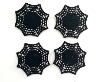 Spider Web Felties! Custom Color, Set of 4!