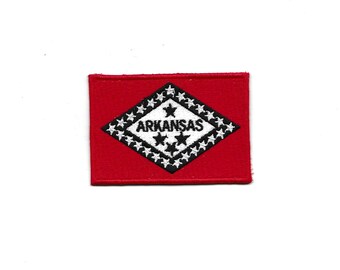 3" Arkansas State Flag Patch Custom Made!