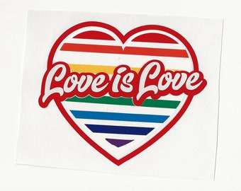 Love is Love Vinyl Decal! Multiple sizes custom made!