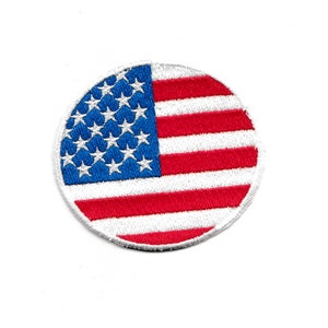 3" cirkel, amerikansk flagga-märke, specialtillverkade färger