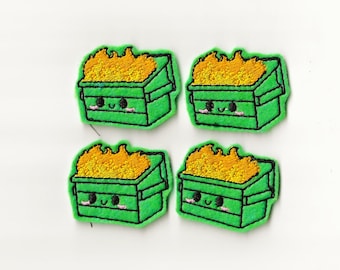 2" Dumpster Fire Felties, Set of 4!