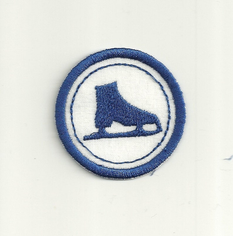 2 Ice Skating Merit Badge Any Color Combo Custom Made Etsy