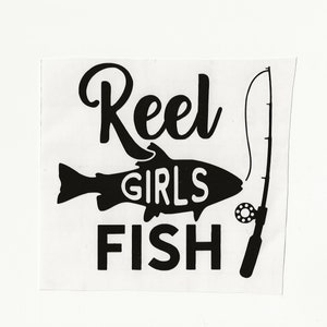 Reel Girls Vis, Vinyl Decal! Meerdere maten en kleuren op maat gemaakt!