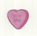 Bite Me! Anti-Conversation Heart Patch. Any Color! Custom Made! F20 